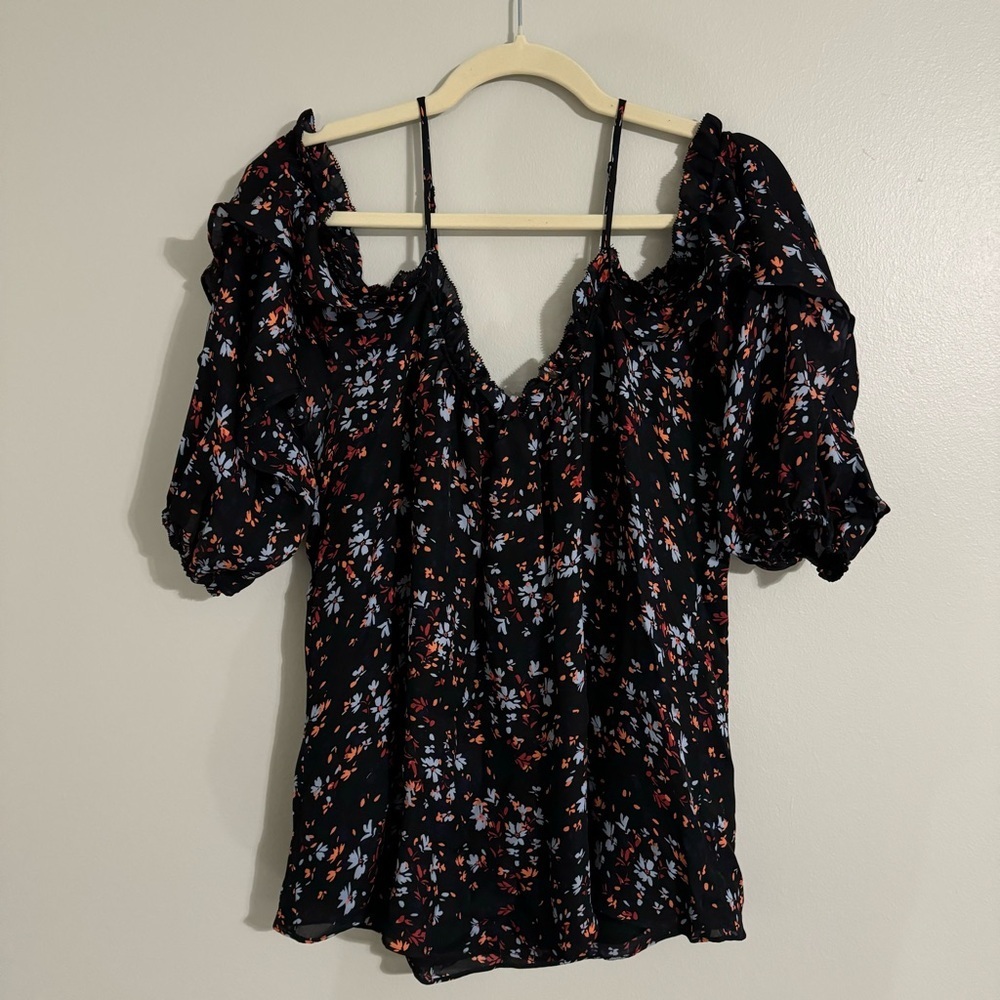 Parker Floral Silk 3/4 sleeve blouse - Picture 2 of 4